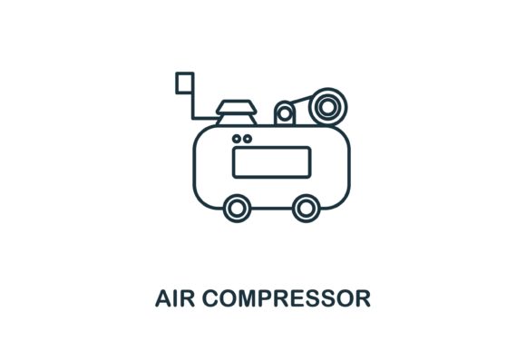 Air Compressor Icon: Versatile and Modern Design