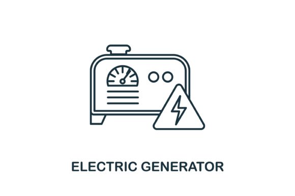 Electric Generator Icon: A Versatile Symbol for Modern Design