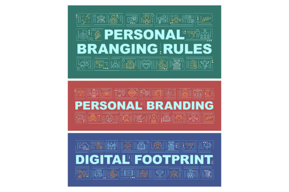 Mastering Personal Branding with Word Concepts Banners and Infographics