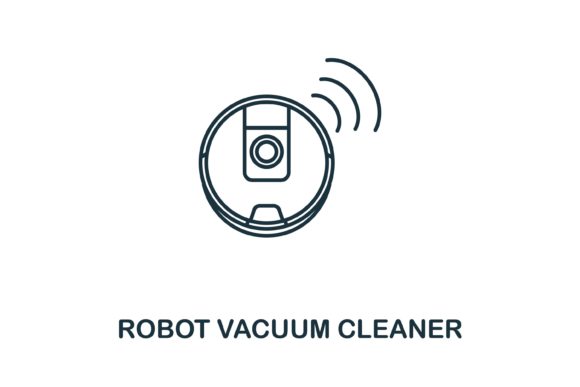 Robot Vacuum Cleaner Icon: A Versatile Design Element