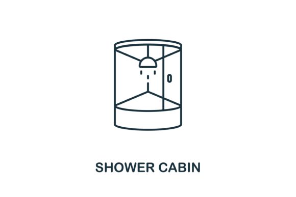 Shower Cabin Icon: A Versatile Design Element