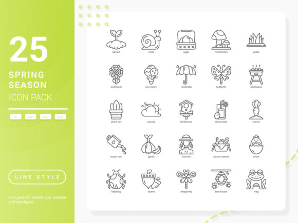 Spring Season Icon Pack: A Fresh and Trendy Design Solution