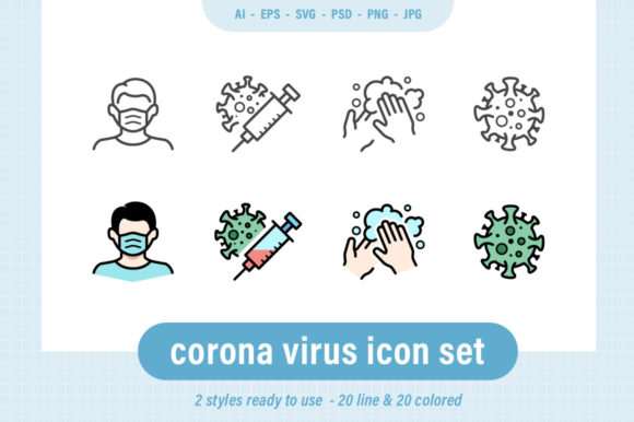 Strategic Use of the Corona Virus Covid-19 Icon Set for Enhanced Visual Communication