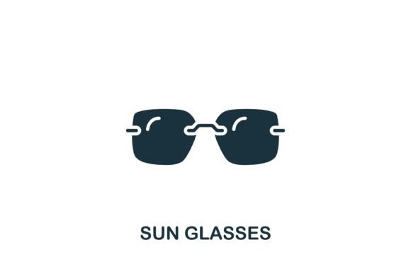 Stylish Sun Glasses Icon for Creative Projects