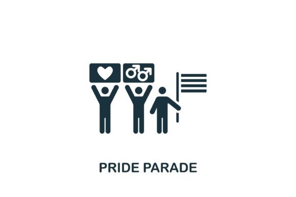 Understanding the Pride Parade Icon: A Simple Line Element for LGBT Symbolism