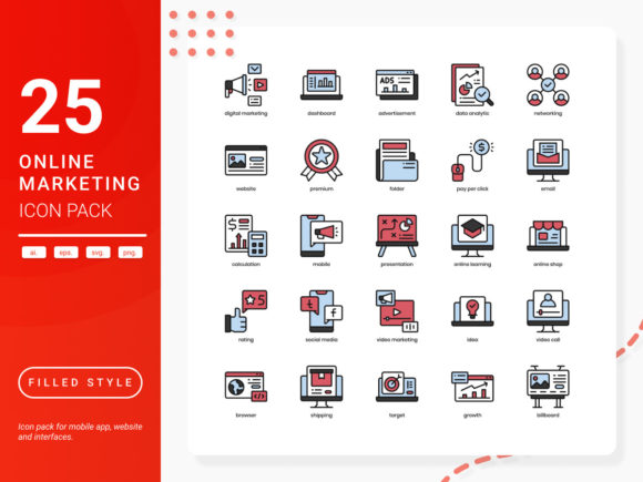 Unlocking Creativity with the Online Marketing Icon Pack